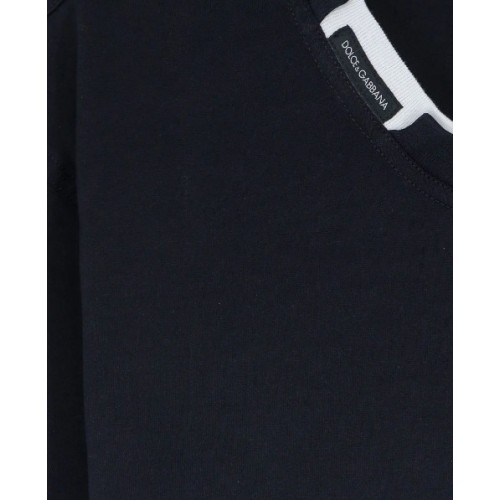 Tricou DOLCE & GABBANA, Cotton t-shirt with contrasting profile
