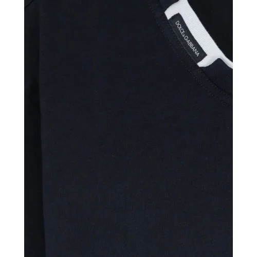 Tricou DOLCE & GABBANA, Cotton t-shirt with contrasting profile