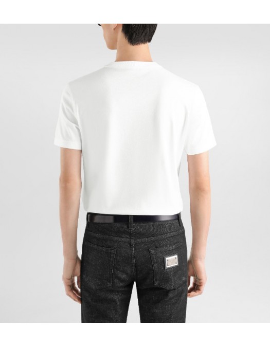 Tricou DOLCE & GABBANA, Cotton Jersey T-shirt, White - G8TW5TFU7EQW0800