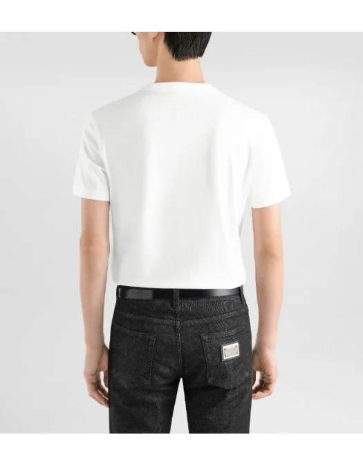 Tricou DOLCE & GABBANA, Cotton Jersey T-shirt, White - G8TW5TFU7EQW0800