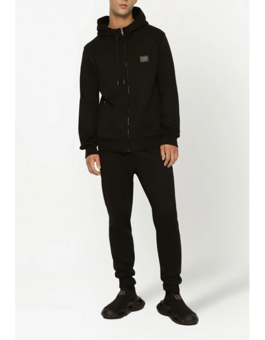 Hanorac DOLCE & GABBANA, hooded zi-up sweatshirt, Negru - G9ABITG7P1CN0000