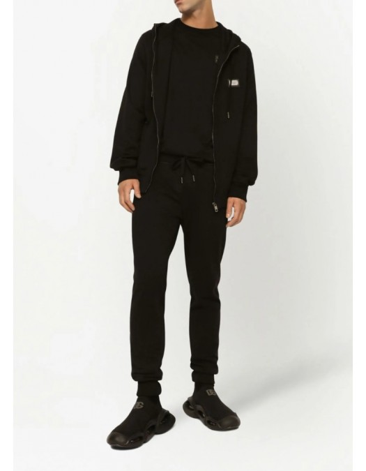 Hanorac DOLCE & GABBANA, hooded zi-up sweatshirt, Negru - G9ABITG7P1CN0000