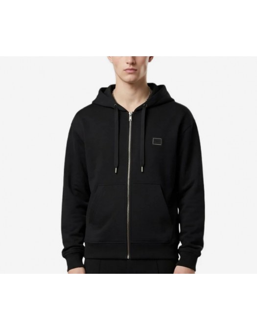 Hanorac DOLCE & GABBANA,  New Plate Cotton Hooded Zip Sweatshirt - G9CEGTG7Q2ON0000
