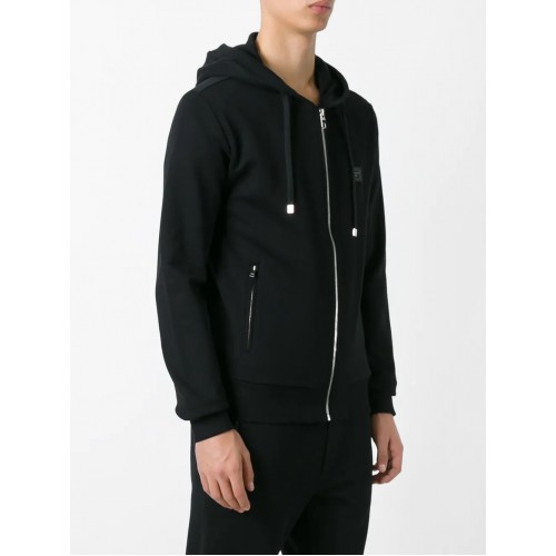 Hanorac Dolce & Gabbana, Drawstring Zip, Logo Insert, Black Hanorac Dolce & Gabbana, Drawstring Zip, Logo Insert, Black