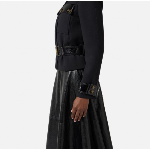 Jacheta ELISABETTA FRANCHI, Buzunare si curea atasate, Negru Jacheta ELISABETTA FRANCHI, Buzunare si curea atasate, Negru