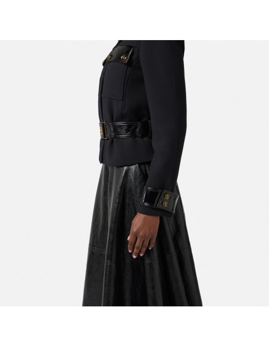 Jacheta ELISABETTA FRANCHI, Buzunare si curea atasate, Negru - GB00356E2110 Jacheta ELISABETTA FRANCHI, Buzunare si curea atasate, Negru - GB00356E2110