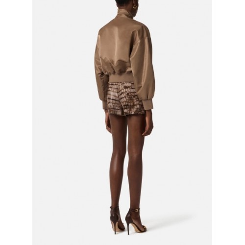 Jacheta ELISABETTA FRANCHI, Bomber jacket in nylon fabric