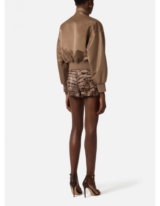 Jacheta ELISABETTA FRANCHI, Bomber jacket in nylon fabric - GB05D61E2229