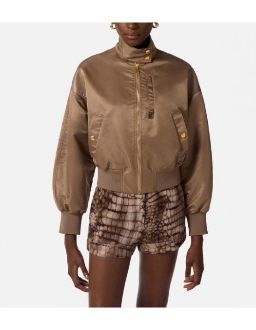 Jacheta ELISABETTA FRANCHI, Bomber jacket in nylon fabric - GB05D61E2229