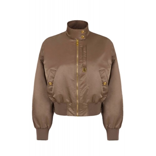 Jacheta ELISABETTA FRANCHI, Bomber jacket in nylon fabric