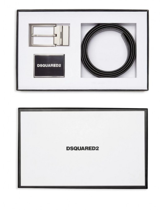 Curea DSQUARED2, Black leather belt - GBM000212900001M1510