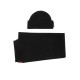Set Caciula Dsquared2 si Fular Dsquared2, Imprimeu logo, Negru - GBM000301W000012124