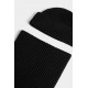 Set Caciula Dsquared2 si Fular Dsquared2, Imprimeu logo, Negru - GBM000301W000012124