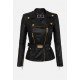 Jacheta ELISABETTA FRANCHI, Biker Leather Jacket, Black - GD26Z31E2110