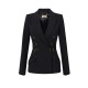 SACOU ELISABETTA FRANCHI, Fermoare aurii atasate, Nasturi Logo, Negru - GI17256E2110