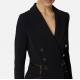 SACOU ELISABETTA FRANCHI, Fermoare aurii atasate, Nasturi Logo, Negru - GI17256E2110