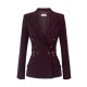 SACOU ELISABETTA FRANCHI, Fermoare aurii atasate, Nasturi Logo, Merlot - GI17256E2EA4