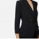 SACOU ELISABETTA FRANCHI, Jacket in double layer crêpe, Negru - GI17456E2110 SACOU ELISABETTA FRANCHI, Jacket in double layer crêpe, Negru - GI17456E2110