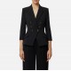 SACOU ELISABETTA FRANCHI, Jacket in double layer crêpe, Negru - GI17456E2110 SACOU ELISABETTA FRANCHI, Jacket in double layer crêpe, Negru - GI17456E2110