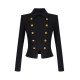 SACOU ELISABETTA FRANCHI, bi-elastic fabric with jewel buttons, Negru - GI18557E2110
