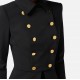 SACOU ELISABETTA FRANCHI, bi-elastic fabric with jewel buttons, Negru - GI18557E2110