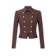 SACOU ELISABETTA FRANCHI, bi-elastic fabric with jewel buttons, Merlot - GI18557E2EA4