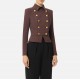 SACOU ELISABETTA FRANCHI, bi-elastic fabric with jewel buttons, Merlot - GI18557E2EA4