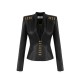 Jacheta ELISABETTA FRANCHI, Accesorii gold atasate, Negru - GI18757E2110 Jacheta ELISABETTA FRANCHI, Accesorii gold atasate, Negru - GI18757E2110