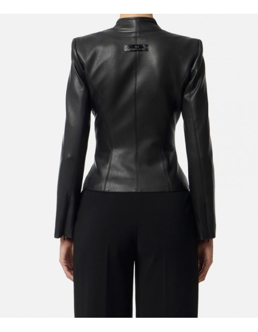 Jacheta ELISABETTA FRANCHI, Accesorii gold atasate, Negru - GI18757E2110 Jacheta ELISABETTA FRANCHI, Accesorii gold atasate, Negru - GI18757E2110