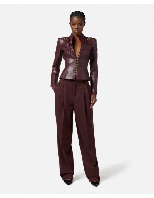 Jacheta ELISABETTA FRANCHI, Accesorii gold atasate, Visiniu - GI18757E2EA4 Jacheta ELISABETTA FRANCHI, Accesorii gold atasate, Visiniu - GI18757E2EA4