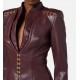 Jacheta ELISABETTA FRANCHI, Accesorii gold atasate, Visiniu - GI18757E2EA4 Jacheta ELISABETTA FRANCHI, Accesorii gold atasate, Visiniu - GI18757E2EA4
