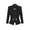 Jacheta ELISABETTA FRANCHI, in double layer crêpe and satin fabrics
