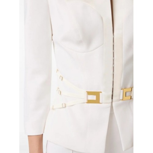 Sacou ELISABETTA FRANCHI, gold-tone hardware blazer
