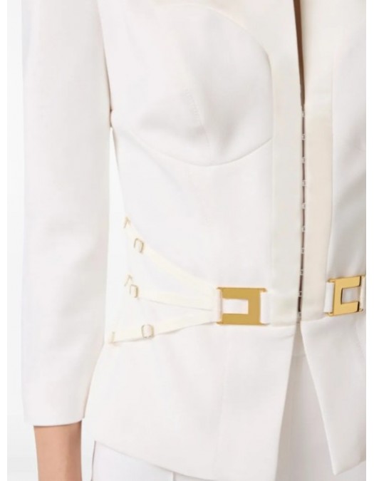 Sacou ELISABETTA FRANCHI, gold-tone hardware blazer - GI20261E2360