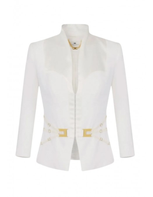 Sacou ELISABETTA FRANCHI, gold-tone hardware blazer - GI20261E2360
