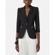 Sacou ELISABETTA FRANCHI , Jacket in double layer stretch crêpe fabric with logo details - GI21561E2EV7
