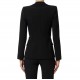 Jacheta ELISABETTA FRANCHI, in double layer stretch crêpe fabric with raw-edge trims - GI21661E2110