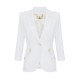 Sacou ELISABETTA FRANCHI, Jacket in double layer stretch crêpe fabric with logo details - GI21661E2360