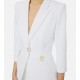 Sacou ELISABETTA FRANCHI, Jacket in double layer stretch crêpe fabric with logo details - GI21661E2360