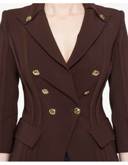 Sacou ELISABETTA FRANCHI, Brown Jacket - GI21861E2644