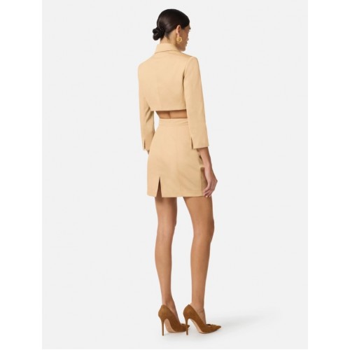 Jacheta ELISABETTA FRANCHI, Cotton gabardine jacket with cargo pockets