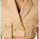 Jacheta ELISABETTA FRANCHI, Cotton gabardine jacket with cargo pockets - GI22161E2470
