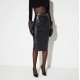 Fusta ELISABETTA FRANCHI, Leather skirt with zip - GJ01N66E2139
