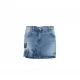 Fusta ELISABETTA FRANCHI, Miniskirt, Floral Embroidery, Blue - GJ34N51E2R34 Fusta ELISABETTA FRANCHI, Miniskirt, Floral Embroidery, Blue - GJ34N51E2R34