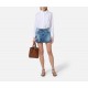 Fusta ELISABETTA FRANCHI, Miniskirt, Floral Embroidery, Blue - GJ34N51E2R34 Fusta ELISABETTA FRANCHI, Miniskirt, Floral Embroidery, Blue - GJ34N51E2R34