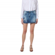 Fusta ELISABETTA FRANCHI, Miniskirt, Floral Embroidery, Blue - GJ34N51E2R34 Fusta ELISABETTA FRANCHI, Miniskirt, Floral Embroidery, Blue - GJ34N51E2R34