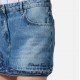 Fusta ELISABETTA FRANCHI, Miniskirt, Floral Embroidery, Blue - GJ34N51E2R34 Fusta ELISABETTA FRANCHI, Miniskirt, Floral Embroidery, Blue - GJ34N51E2R34
