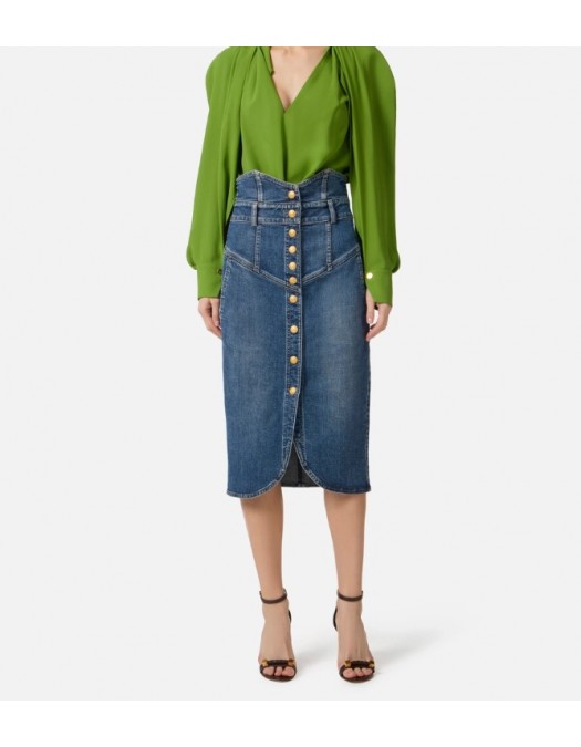 Fusta ELISABETTA FRANCHI, Denim skirt - GJ41I61E2139