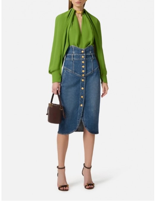 Fusta ELISABETTA FRANCHI, Denim skirt - GJ41I61E2139