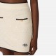 Fusta ELISABETTA FRANCHI, Miniskirt in bouclé chenille fabric with contrasting details - GK21S61E2E84